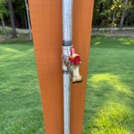 Outdoor shower with Hose Bib Option